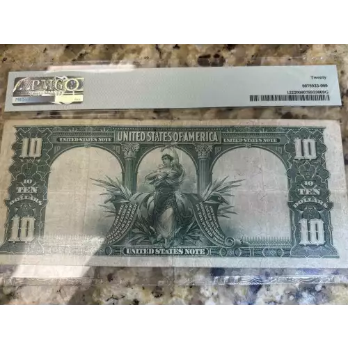 $10  Small Red, scalloped Legal Tender Issues 122 (2)