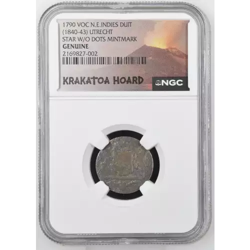 1790 VOC (1840-43) UTRECHT STAR W/O DOTS MINTMARK BN (2)