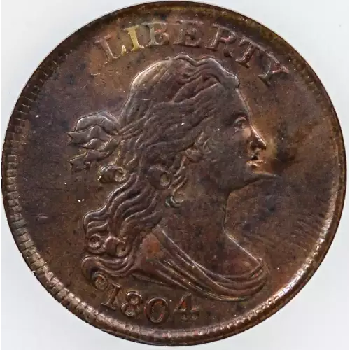 1804 Half Cent Draped Bust Copper-SPIKED CHIN (3)