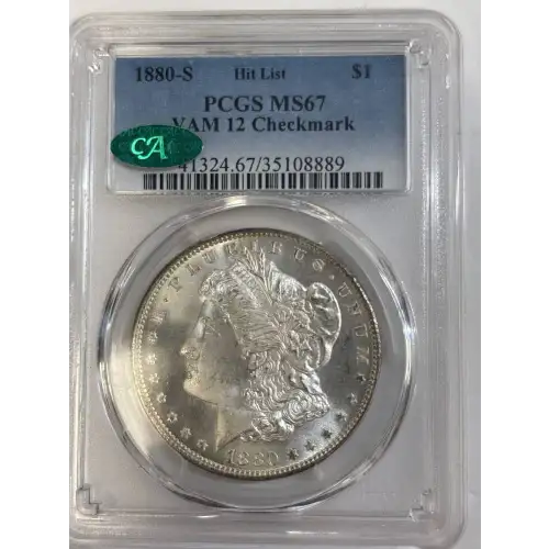 1880-S $1 VAM 12, Checkmark Hit List