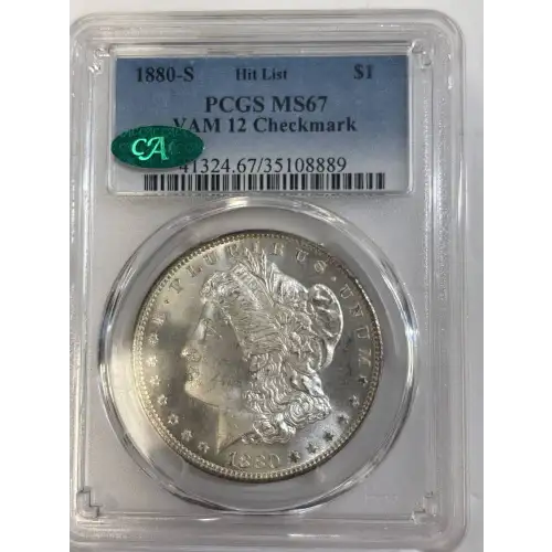 1880-S $1 VAM 12, Checkmark Hit List