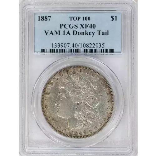 1887 $1 VAM 1A Donkey Tail