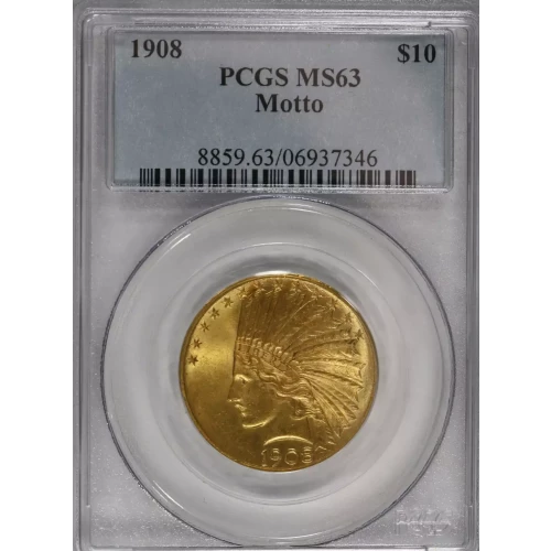1908 $10 Motto