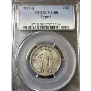 1917-S 25C Type 1