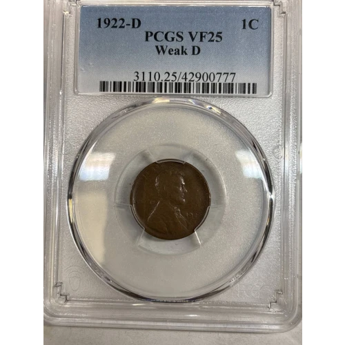 1922-D 1C Weak D, BN