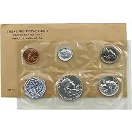 1961 Proof Set - 5 Coins ($0.91 FV) - Set