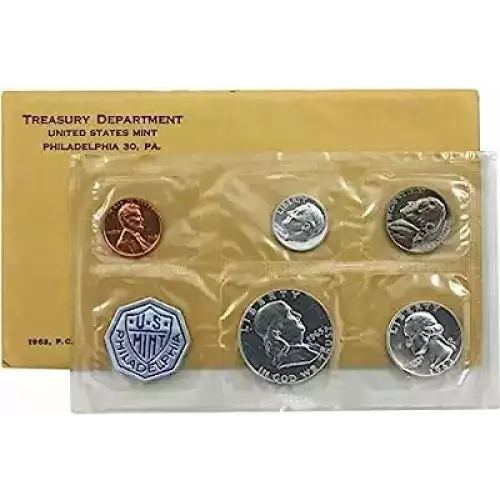 1963 Proof Set - 5 Coins ($0.91 FV) - Set