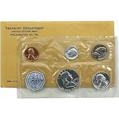 1963 Proof Set Unopened - 5 Coins ($0.91 FV) - Set