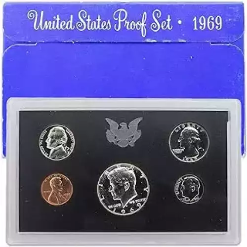 1969 Proof Set - 5 Coins ($0.91 FV) - Set