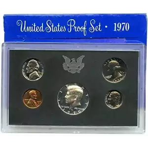 1970 Proof Set -  5 Coins ($0.91 FV) - Set