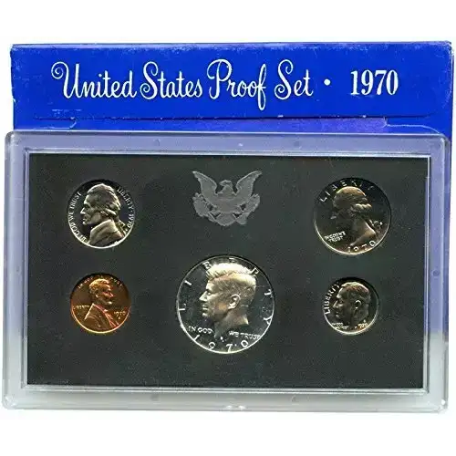 1970 Proof Set -  5 Coins ($0.91 FV) - Set
