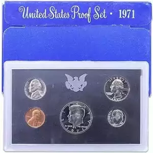 1971 Proof Set - 5 Coins ($0.91 FV) - Set