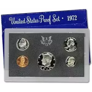 1972 Proof Set: 5 Coins - ($0.91 FV)