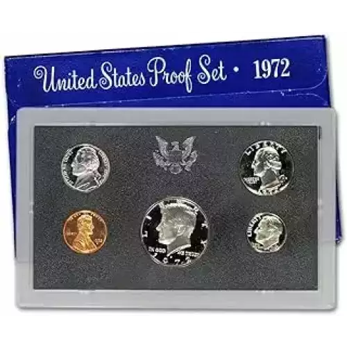 1972 Proof Set: 5 Coins - ($0.91 FV)