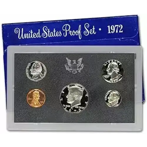 1972 Proof Set: 5 Coins - ($0.91 FV)