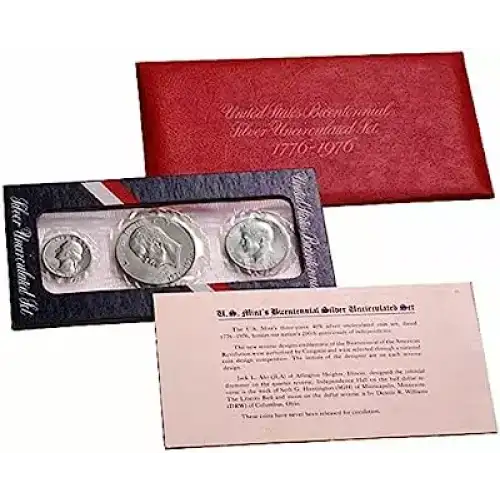 1976 Mint 3 Piece P-D Silver Clad ($1.75 FV) - Set