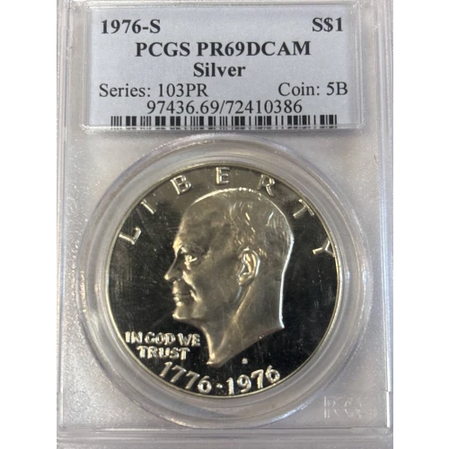 1976-S $1 Silver, DCAM