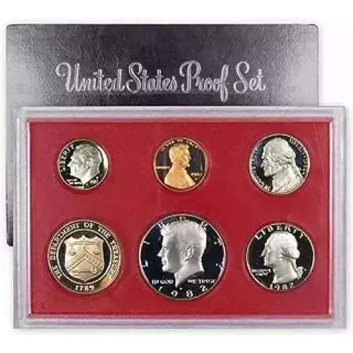 1982 Proof Set - 5 Coins ($0.91 FV) - Set