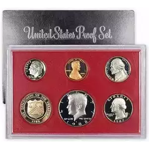 1982 Proof Set - 5 Coins ($0.91 FV) - Set