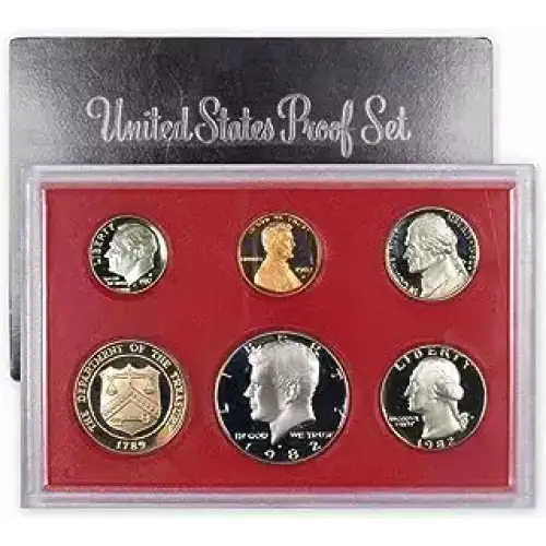 1982 Proof Set - 5 Coins ($0.91 FV) - Set