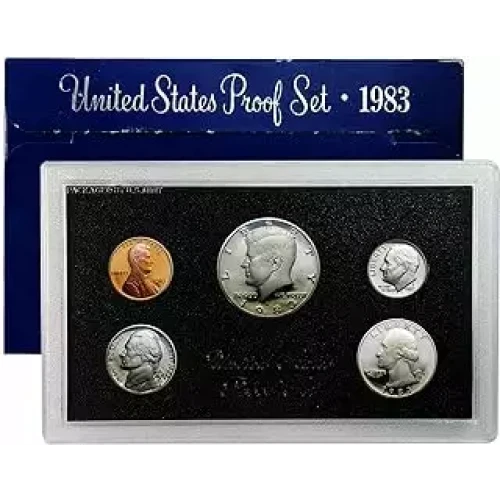 1983 Proof Set - 5 Coins ($0.91 FV) - Set