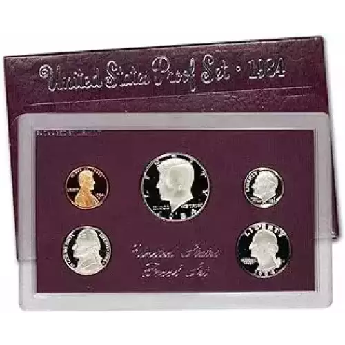 1984 Proof Set - 5 Coins ($0.91 FV) - Set