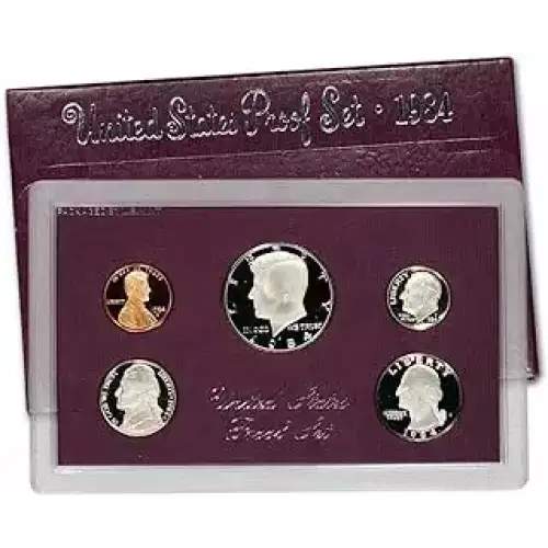 1984 Proof Set - 5 Coins ($0.91 FV) - Set