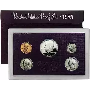 1985 Proof Set - 5 Coins ($0.91 FV) - Set