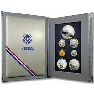 1986 Prestige Proof Set - Seven Coin Set - Box & COA