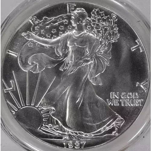 1987 $1 Silver Eagle Mercanti Signature