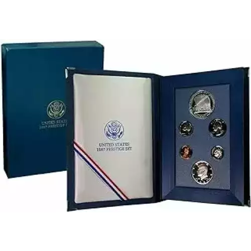 1987 Prestige Proof Set - Six Coin Set - Box & COA