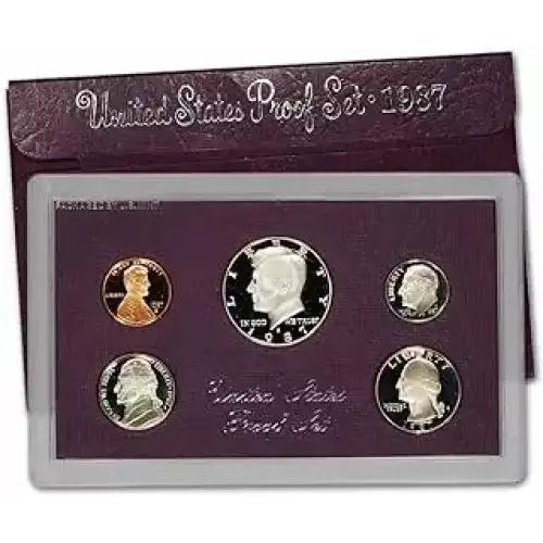1987 Proof Set - 5 Coins ($0.91 FV) - Set