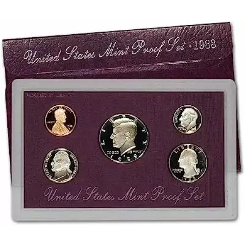 1988 Proof Set - 5 Coins ($0.91 FV) - Set
