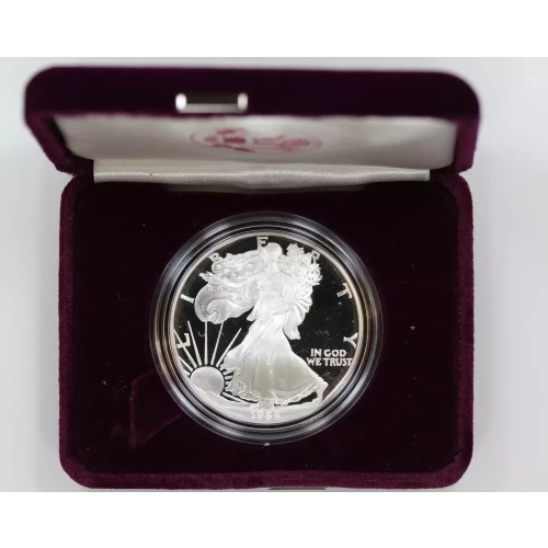 1988 S 1oz Silver Eagle  Proof - with Original Govt Packaging  (2)