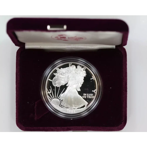 1988 S 1oz Silver Eagle  Proof - with Original Govt Packaging  (2)
