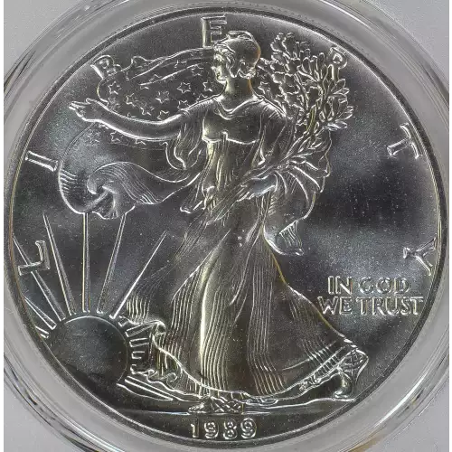 1989 $1 Silver Eagle Mercanti Signature
