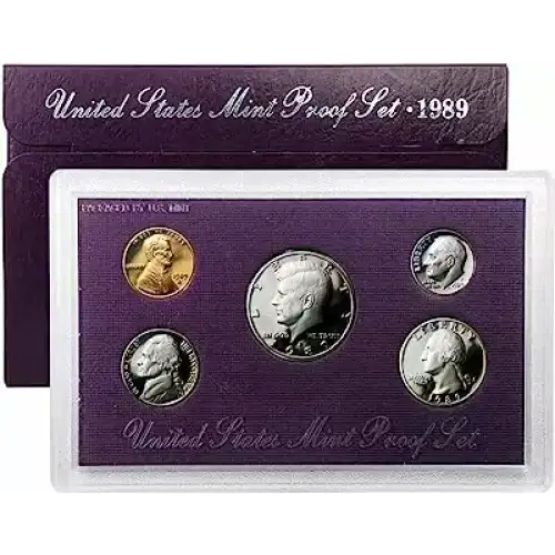 1989 Proof Set - 5 Coins ($0.91 FV) - Set