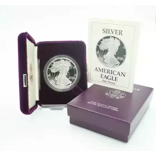 1989 S 1oz Silver Eagle  Proof - with Original Govt Packaging 