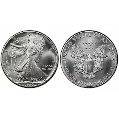 1990 1oz American Silver Eagle  