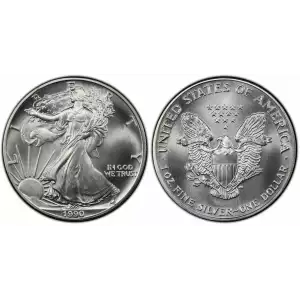 1990 1oz American Silver Eagle  