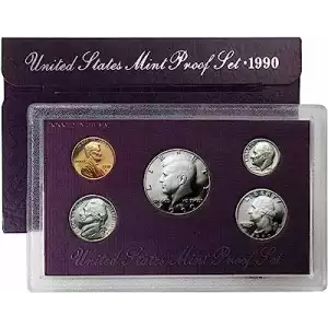 1990 Proof Set - 5 Coins ($0.91 FV) 