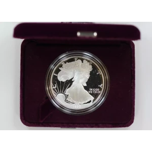 1990 S 1oz Silver Eagle  Proof - with Original Govt Packaging