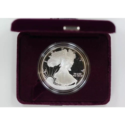 1990 S 1oz Silver Eagle  Proof - with Original Govt Packaging