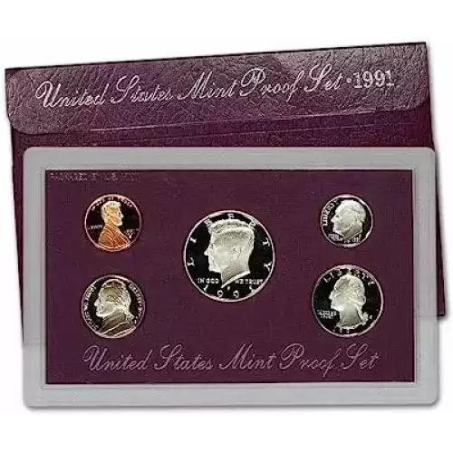 1991 Proof Set - 5 Coins ($0.91 FV) - Set