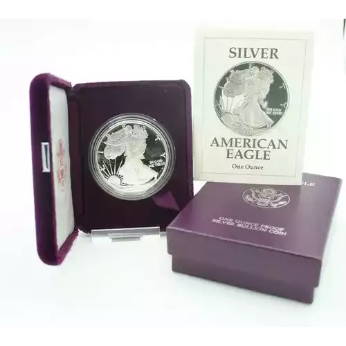 1991 S 1oz Silver Eagle  Proof - with Original Govt Packaging