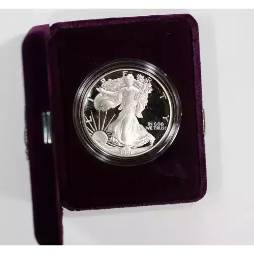 1991 S 1oz Silver Eagle  Proof - with Original Govt Packaging