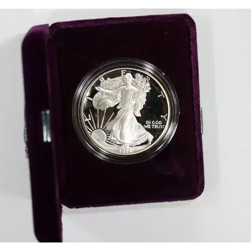 1991 S 1oz Silver Eagle  Proof - with Original Govt Packaging
