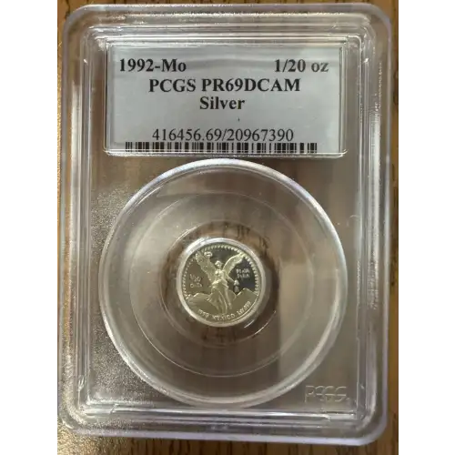 1992-Mo 1/20 oz Libertad Ag, DCAM