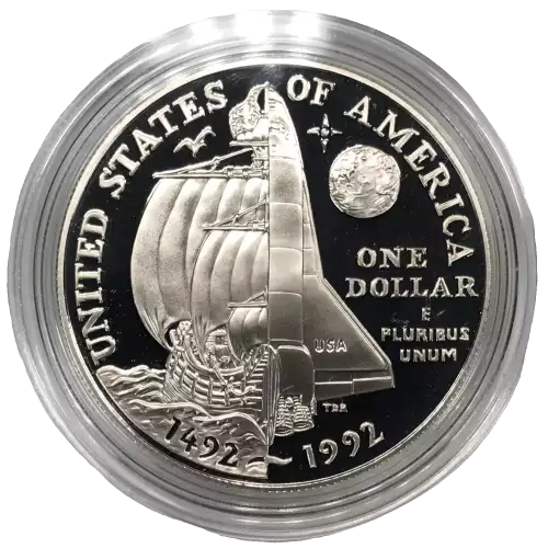 1992-P Christopher Columbus Quincentenary Proof Half Dollar w US Mint Box COA