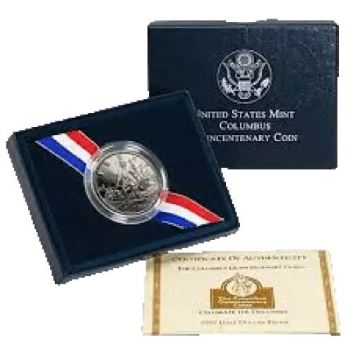 1992-P Christopher Columbus Quincentenary Proof Half Dollar w US Mint Box COA